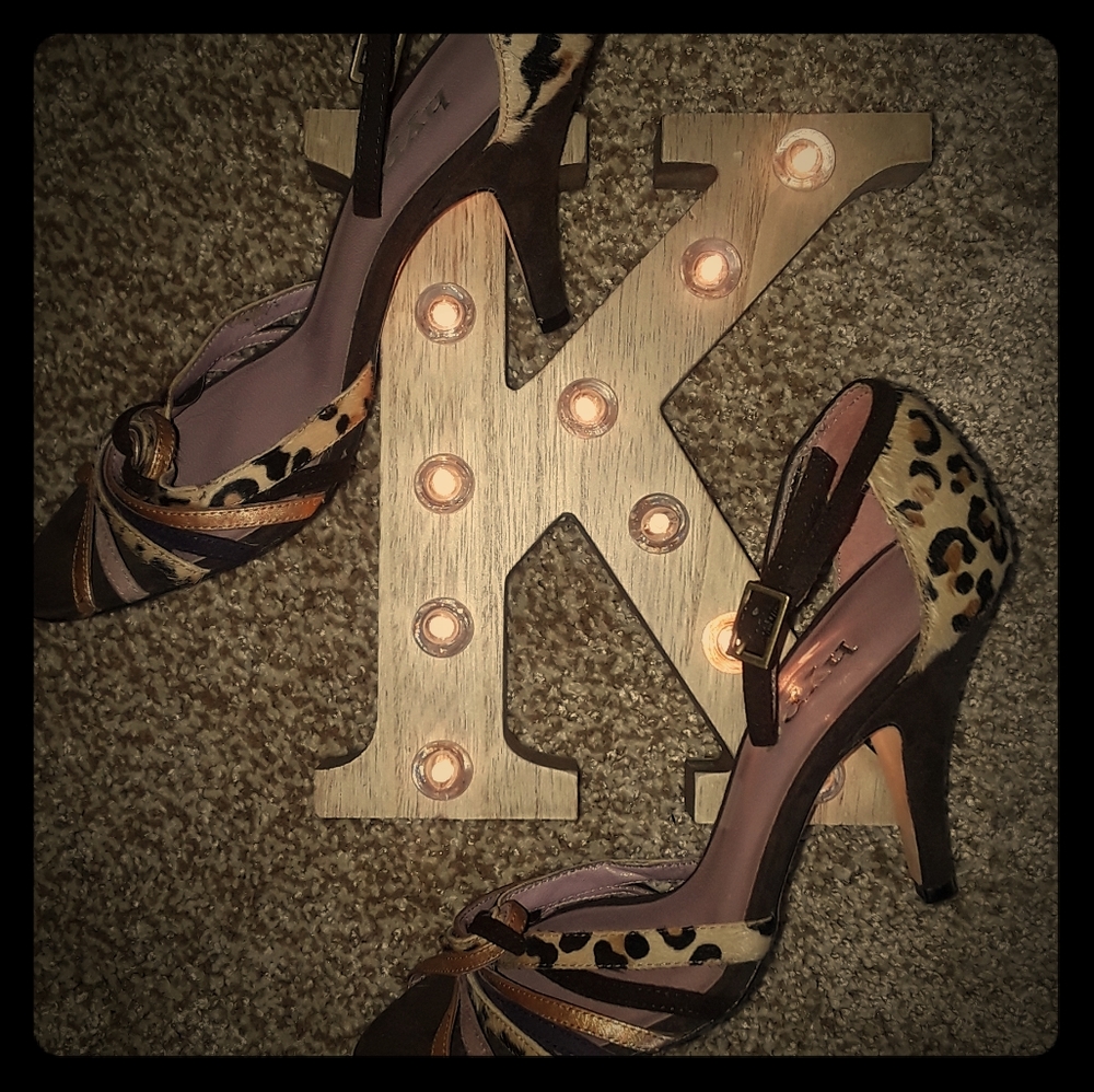 Leopard Hype strappy heels